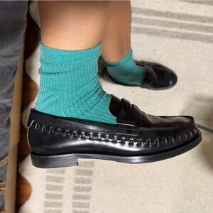 Authentic All Saints Black Loafers, Size 10 (like new)